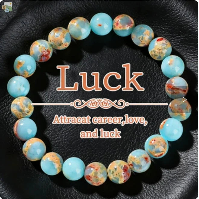 Aqua Impression Jasper Luck Bracelet natural stone beaded bracelet