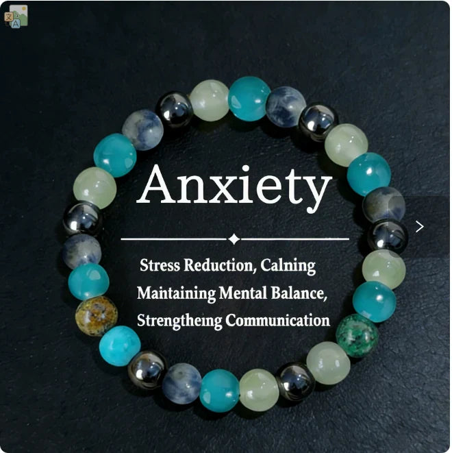 Aqua Stone Coastal Serenity Bracelet natural stone beaded bracelet