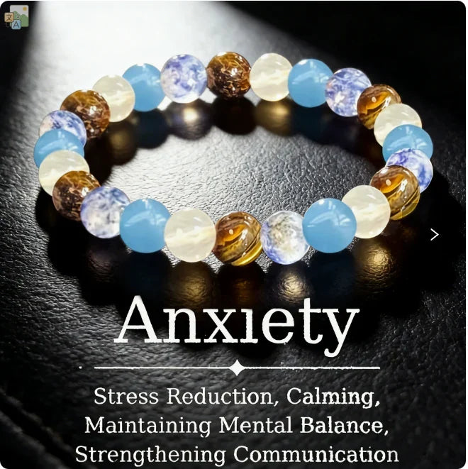 Blue Quartz & Tiger Eye Serenity Bracelet natural stone beaded bracelet