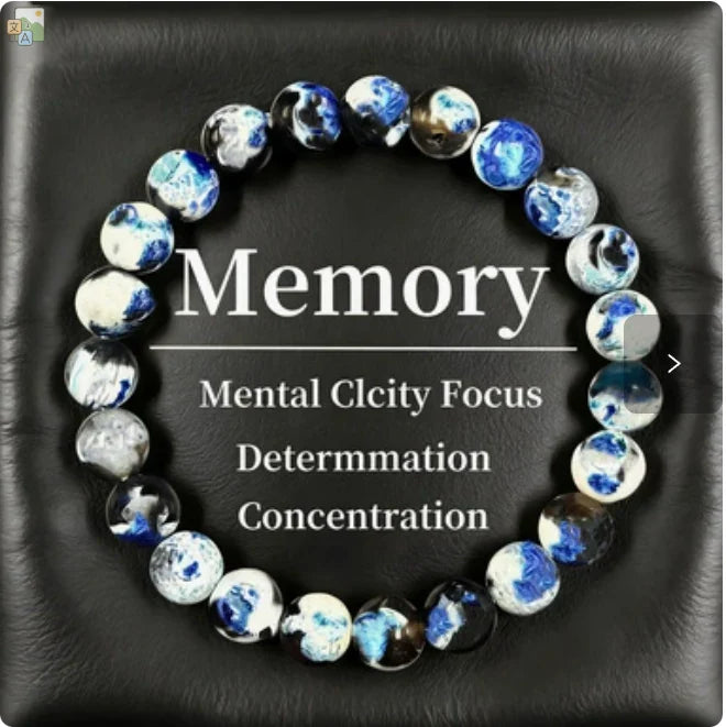 Blue & White Porcelain Stone Memory Bracelet natural stone beaded bracelet