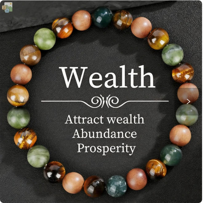 Earthtone Jasper Prosperity Bracelet natural stone beaded bracelet