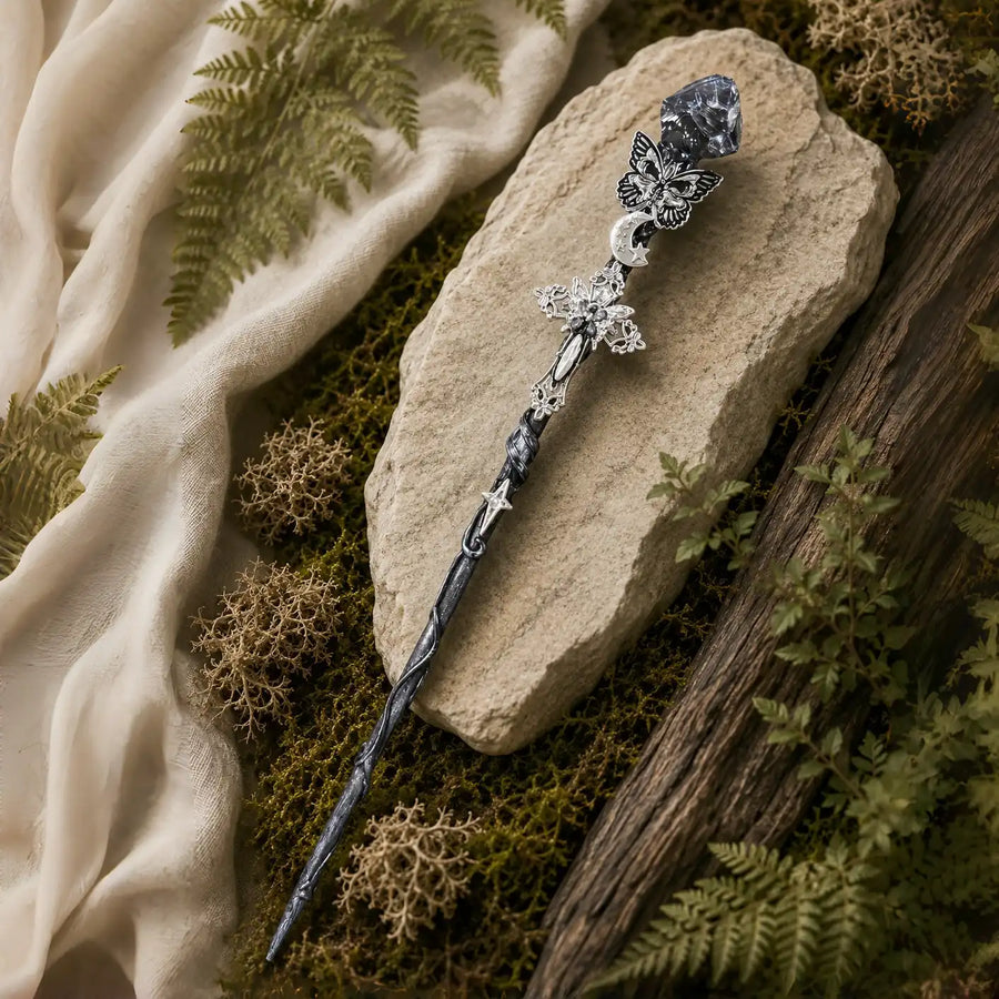 Obsidian Cross Wand