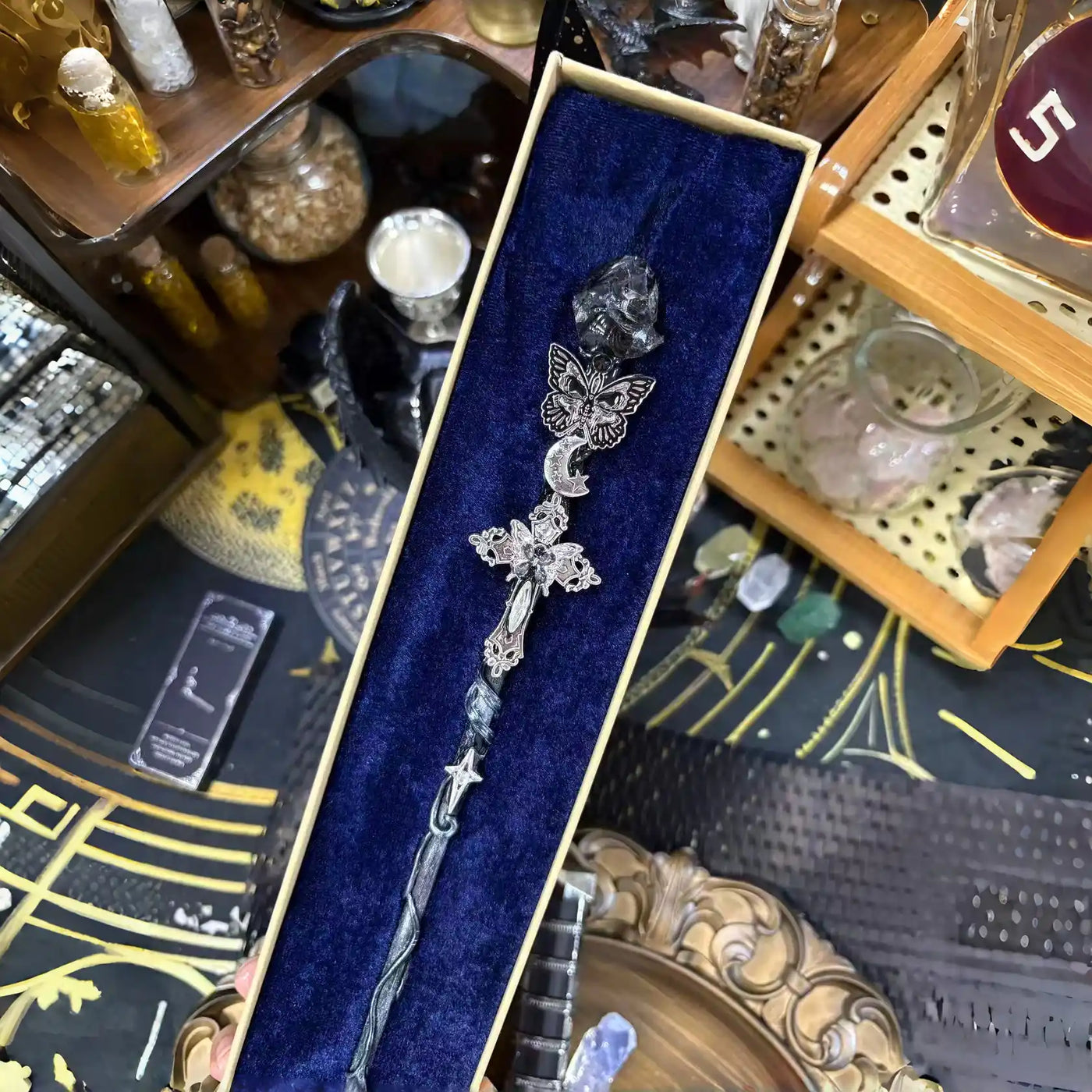 Obsidian Cross Wand