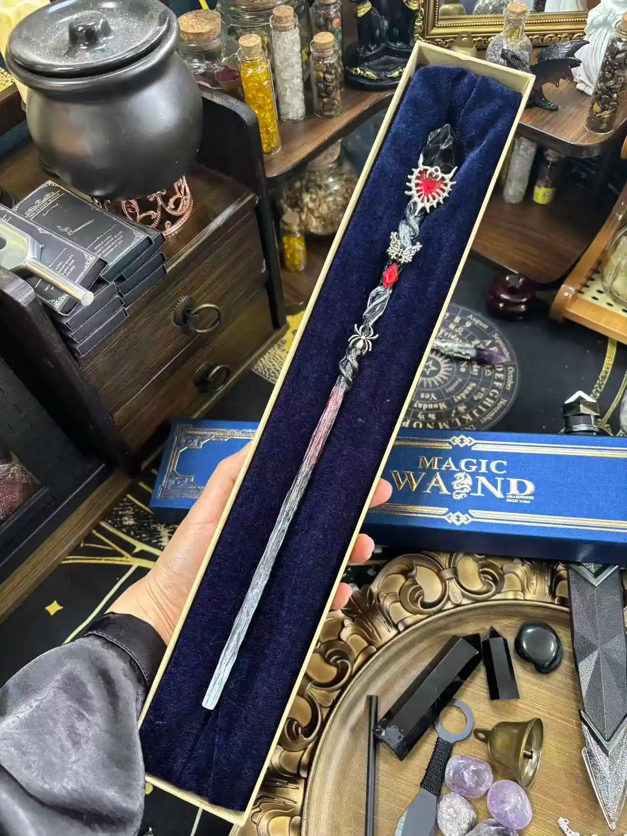 Crimson Web Dark Crystal wand