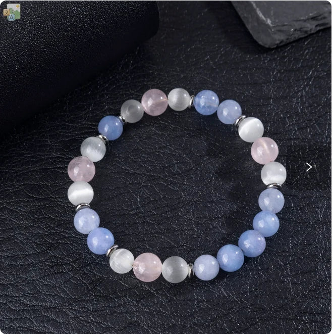 Pastel Quartz Harmony Bracelet natural stone beaded bracelet