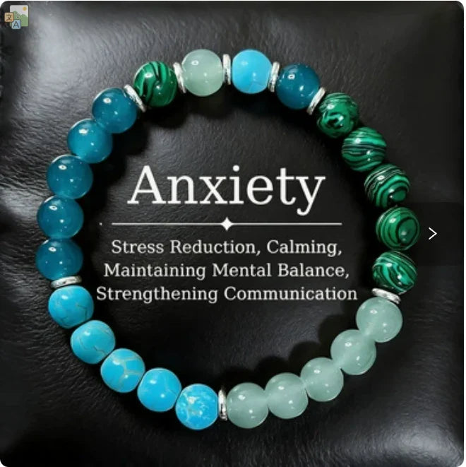 Turquoise & Green Stone Serenity Bracelet natural stone beaded bracelet